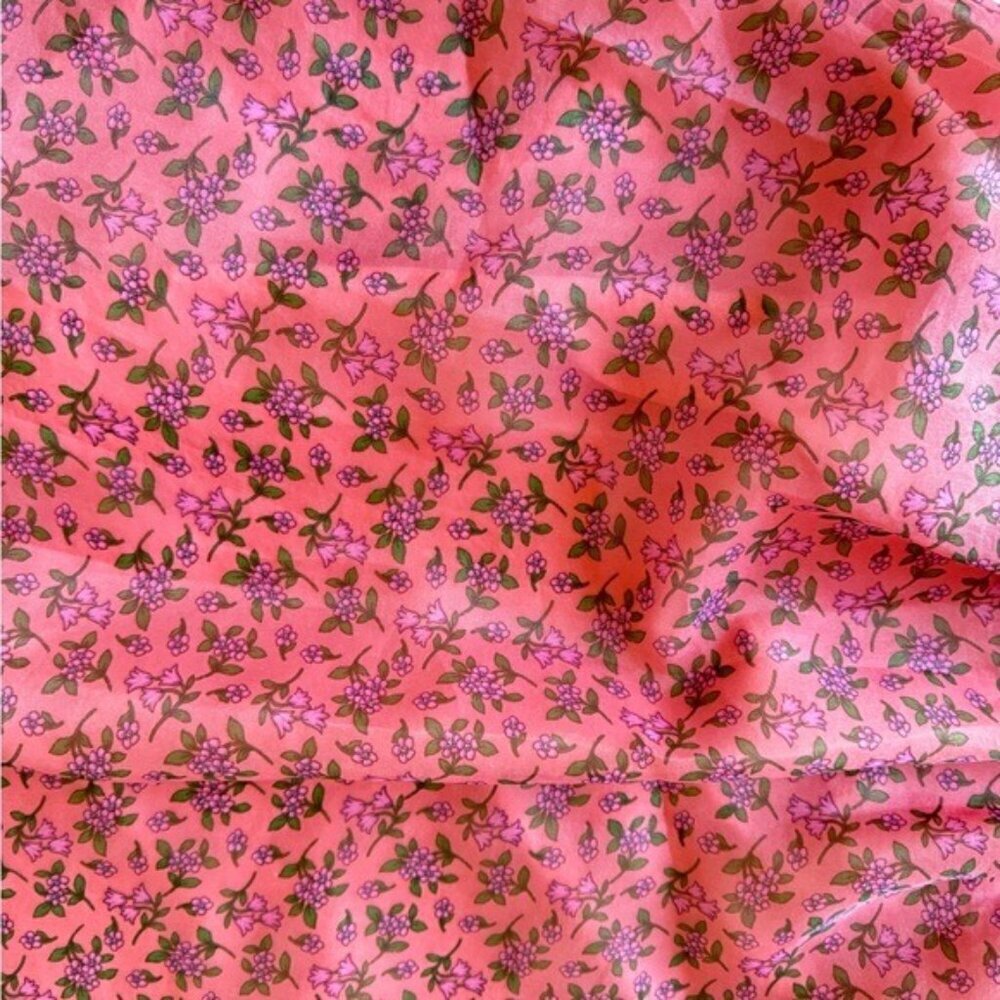Lost + Wander Venus Rising Coral Floral Maxi Dress luxury short sleeve size L - Picture 13 of 16